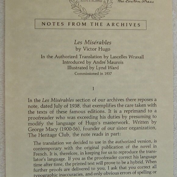 LES MISERABLES by Victor Hugo Easton Press Leather Brand New Never Opened 2004 - Picture 9 of 11